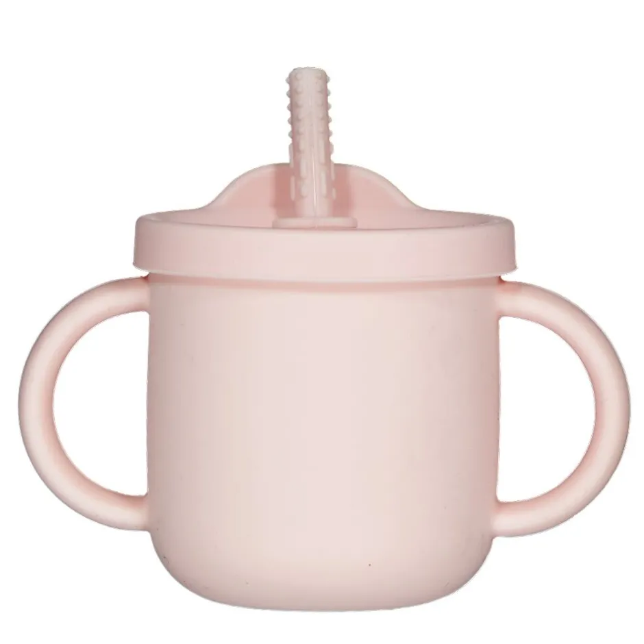 Gobelet avec paille - Rose<Zeeman