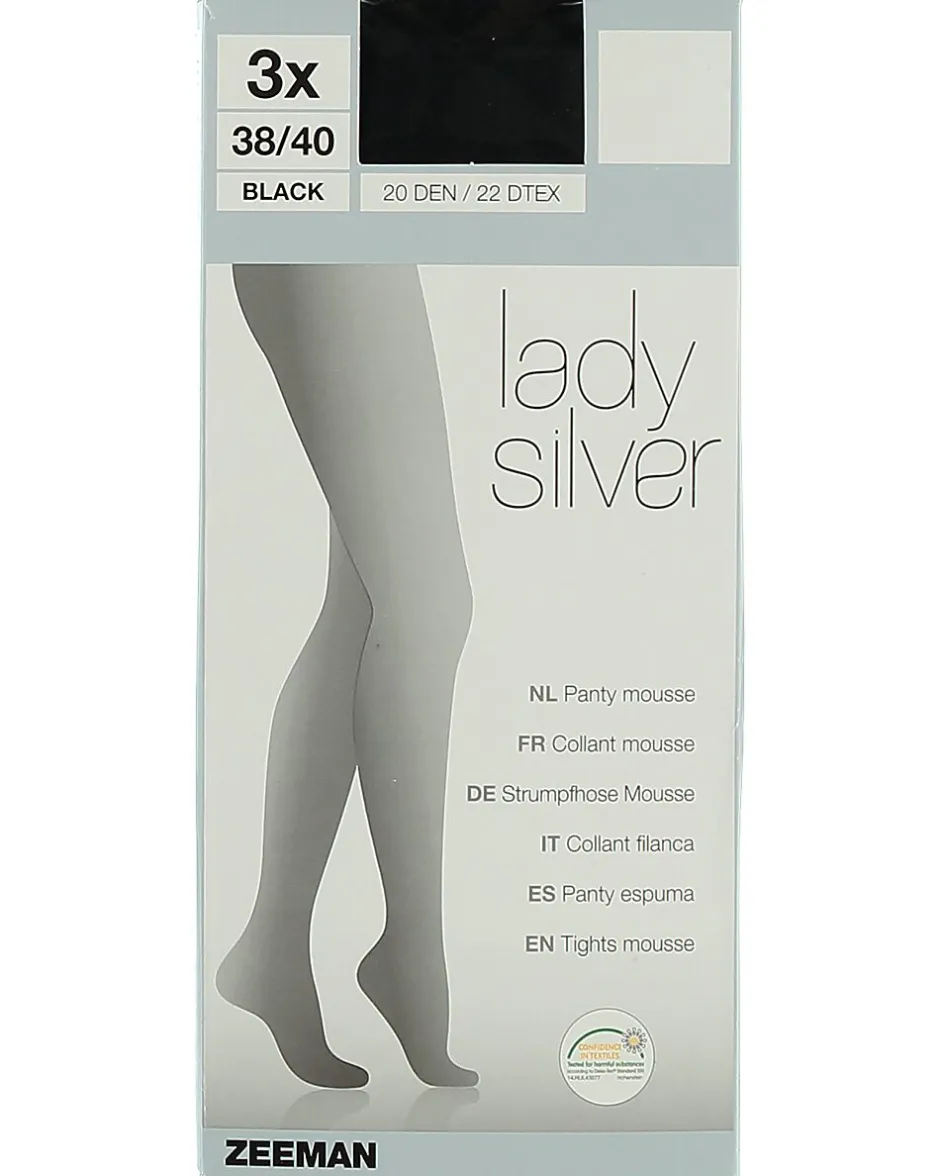 Lady silver Collant - Noir<Zeeman Online